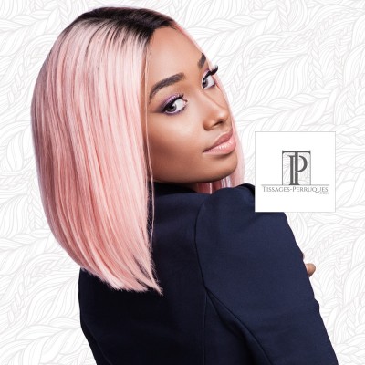 perruque rose clair